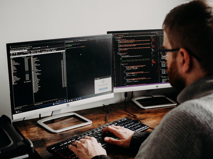 remote web development developer working from home office - remote web development