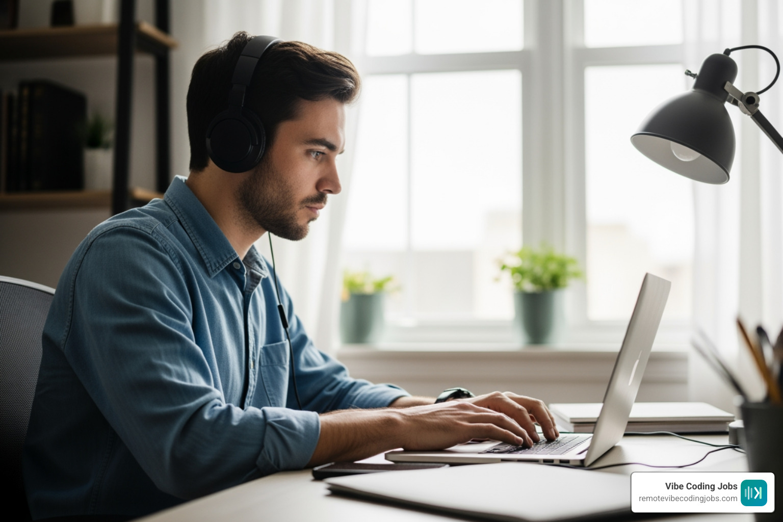 async coding job board developer in deep work focus state