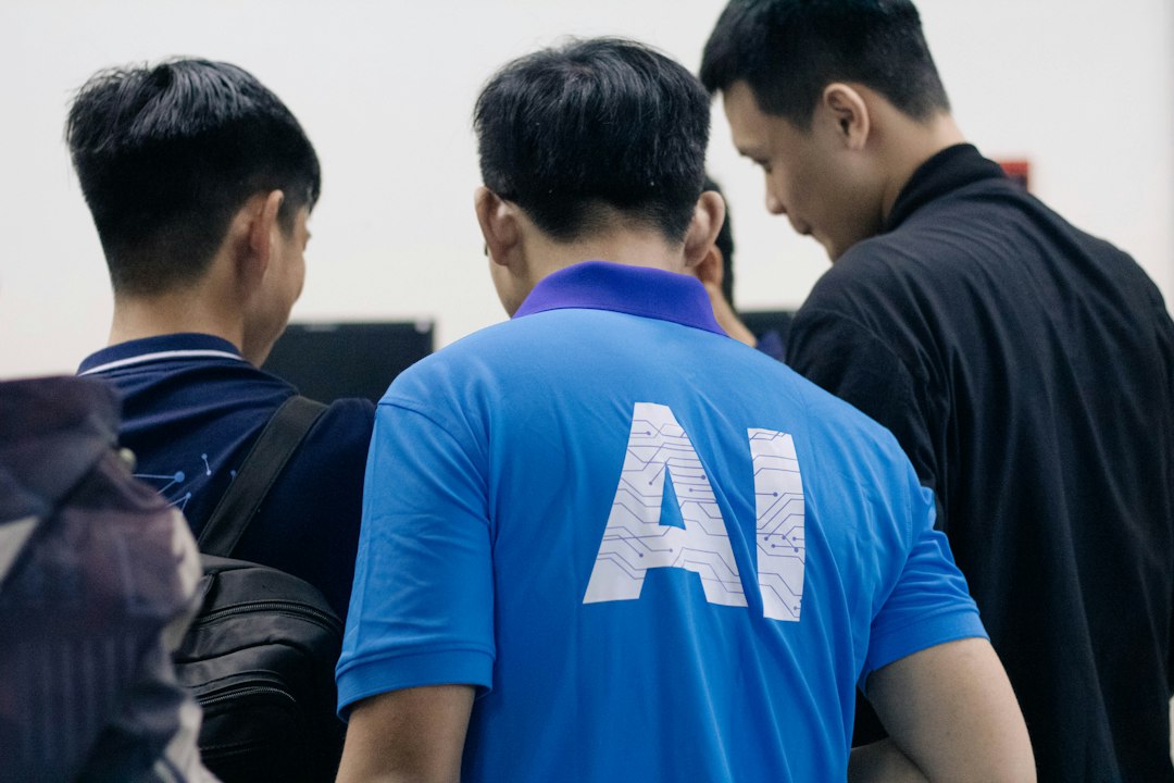 modern developer using AI assistants to build software via natural language prompts